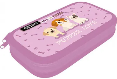 Penar Lizzy Card FWe Love Dogs Pups - cu 2 fermoare