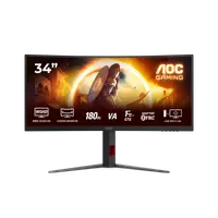 Monitor Gaming AOC CU34G4, 34", 3440 x 1440 pixeli, Black, Red, 3 ani Garantie