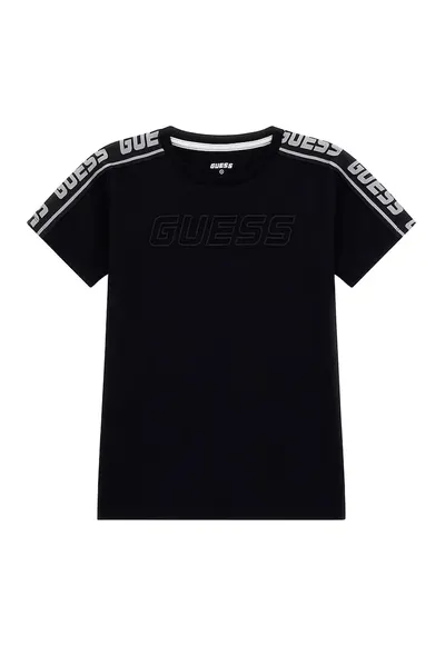 Tricou cu logo - Negru/Coral/Alb optic