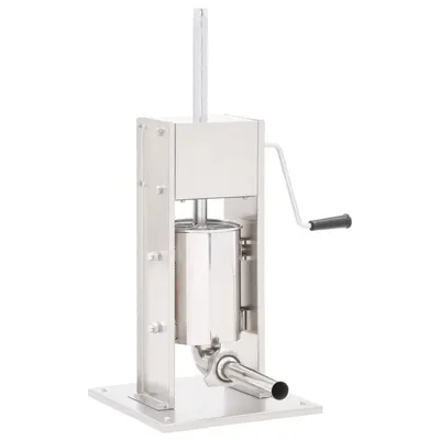 vidaXL Aparat de umplut cârnați manual, argintiu, 3 L, oțel inoxidabil
