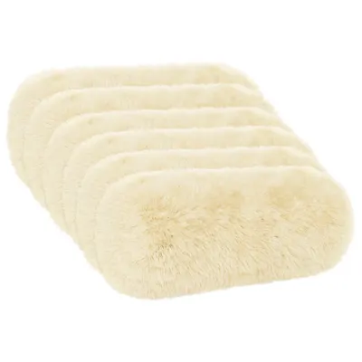 vidaXL Husă pentru pernă 6 pcs HEERLEN Crem Ø 15 x 40 cm Fleece PV
