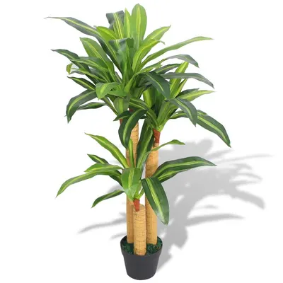 Gossi planta dracena artificiala cu ghiveci, 100 cm, verde