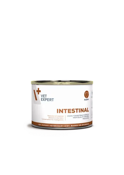 Hrana dietetica umeda pentru catei Vet Expert Intestinal, 200 g