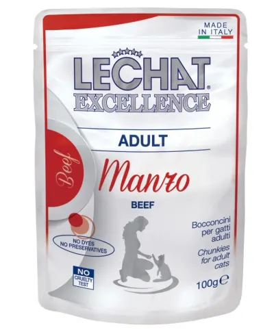 Hrana Umeda Pentru Pisici, LeChat Excellence Adult, Cu Vita, 100g 100g