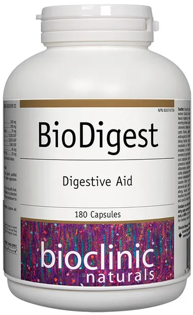 Bioclinic Naturals BioDigest, 180 capsule, Natural Factors