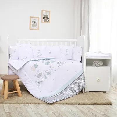 Set de pat pentru copii Lorelli - Smile, Giraffe, alb