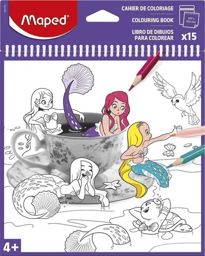Carte de colorat Maped Creativ - 15 foi, sortiment