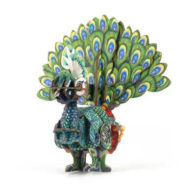 Puzzle 3D cu sunete 34 piese - Paun