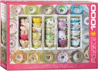 Puzzle Eurographics din 1000 de piese - Cesti colorate pentru ceai, Alison Henley