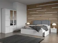 Set dormitor complet Alb - Acapulco - C3