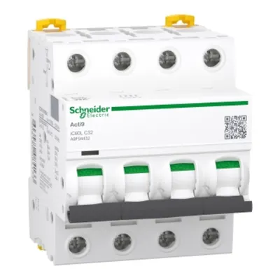 Acti9 Ic60L, Intreruptor Automat Miniatura, 4P, 32A, curba C
