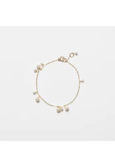 Bratara din aur filat 14K si perle naturale albe - Stardust