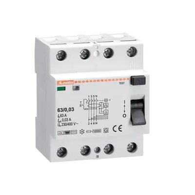 Proetectie diferentiala, 4 MODULES, 4P - TYPE B, 80A, 30mA