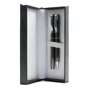 Set cadou stilou + pix Cresco Classic 830019 CL-01, corp metalic grafit clips argintiu