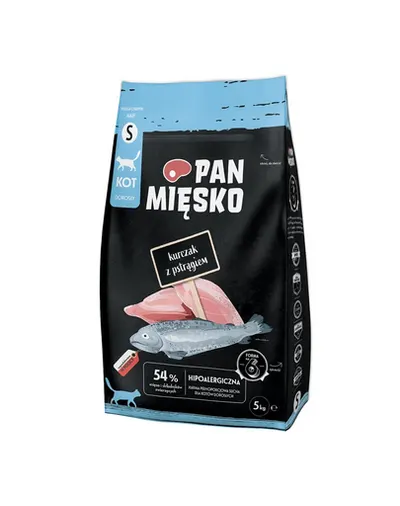 PAN MIĘSKO pui si pastrav hrana pentru pisici S 2x5 kg