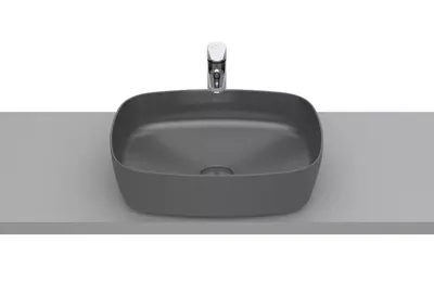 Lavoar Roca Inspira A327500640, montare pe blat, 50 x 37 cm, FineCeramic, mat, Antracit