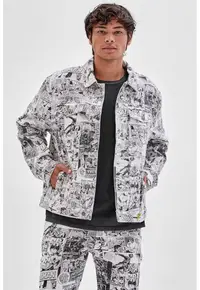 Geaca din denim Originals Batman Comic Print