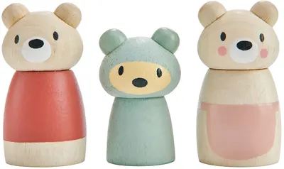 Figurine din lemn Tender Leaf Toys - Ursuleți