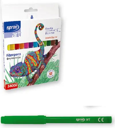 Caciorci colorate SpreeArt - Ø 2.3 mm, 12 culori