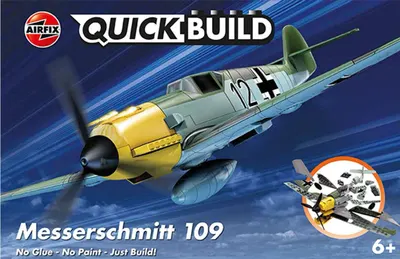 Model asamblat Airfix Militar : Avioane - QUICKBUILD Messerschmitt Bf109 - Asamblare fără lipici