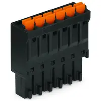 1-conductor female plug; push-button; 1.5 mm²; Pin spacing 3.5 mm; 12-pole; 1,50 mm²; black