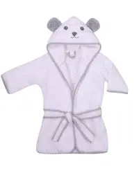 Halat de baie Ursuletul pufos cu gluga si urechi 92-104cm White