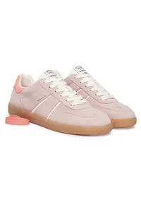Tenisi dama - piele naturala - roz - material textil
