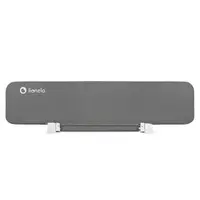 Bariera de protectie pentru pat, Lionelo, Lora XL, Pliabila, Sistem de blocare StandSafe, Geanta de transport inclusa, 150x46 cm, Conform cu BS 7972:2001+A1:2009, Gri
