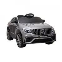 Masinuta electrica pentru copii Novokids Mercedes GLC 63 AMG Gri, 12V, roti din cauciuc EVA, 3-8 ani, usi cu deschidere, 2 viteze, lungime 115 cm, 2 motoare 390 W