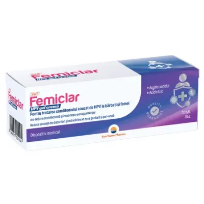 Femiclar HPV gel vaginal, Sun Wave Pharma | 20 ml