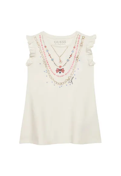 Rochie casual fete ecru
