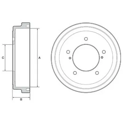 Tambur frana DELPHI BF544