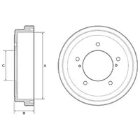 Tambur frana DELPHI BF544