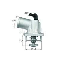 Termostat, lichid racire MAHLE TI 54 92D