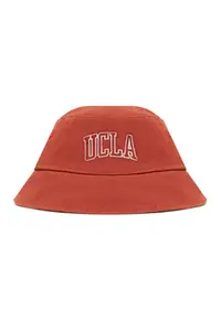 Palarie bucket unisex cu broderie logo Joaquin - Alb/Caramiziu