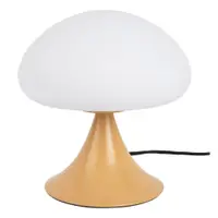 Veioză galben ocru din metal cu abajur din sticlă (înălțime 21 cm) Hongo – Leitmotiv