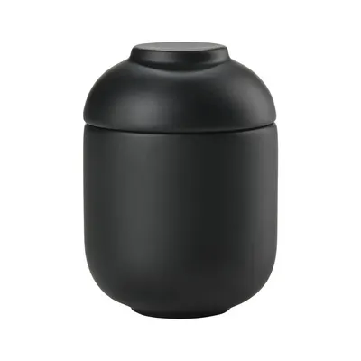 Organizator de baie negru pentru dischete demachiante din gresie ceramică Sensu – Zone