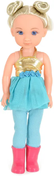 Păpușă Moni Toys - Cu rochie albastră, 36 cm