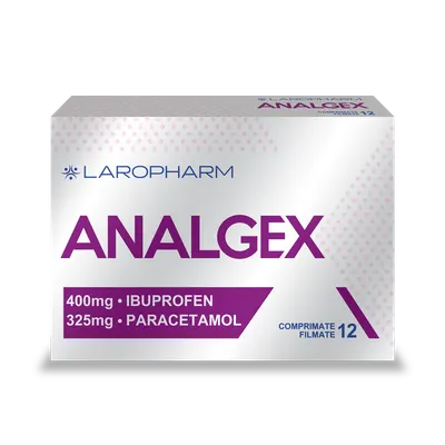 Analgex, Laropharm | 400mg/325mg x 12 comprimate filmate
