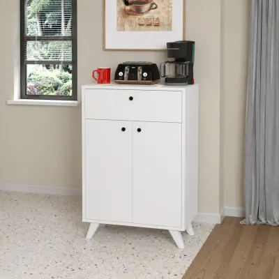 Dulap multifunctional din PAL 66x35,4x101,4 cm, cu 2 usi si sertar, pentru depozitare