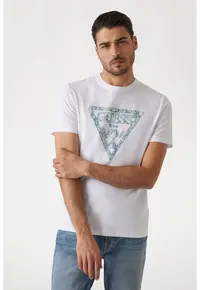 Tricou slim fit cu imprimeu logo - Alb/Alb fildes/Albastru prafuit