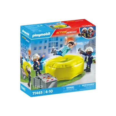 Playmobil-Pompier cu Saltea de Aer