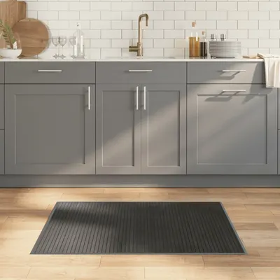Gossi covor dreptunghiular, gri, 70x100 cm, bambus