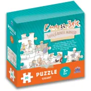 Ema si Eric invata bunele maniere. Puzzle gigant