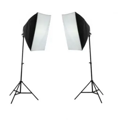 Kit Lumini E27 135W cu softbox 50 x 70cm si stativ x 2 bucati - Default Title