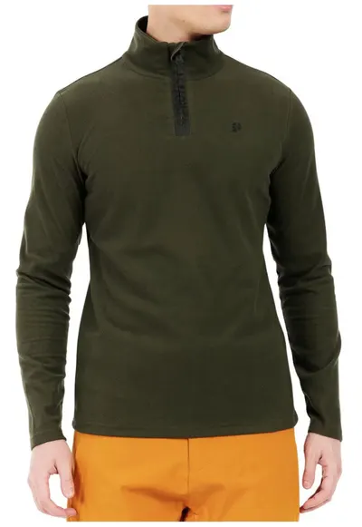 Bluza de trening din fleece cu fenta cu fermoar