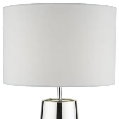 Veioza Smokey Table Lamp Clear & Chrome Ombre Glass With Shade