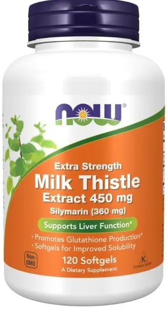 Extra Strength Milk Thistle Extract, 450 mg, 120 capsule, Now
