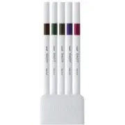 Set 5 culori vintage Fineliner, Emott (F419)