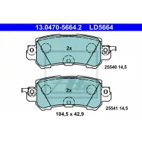 Set placute frana, frana disc ATE 13.0470-5664.2